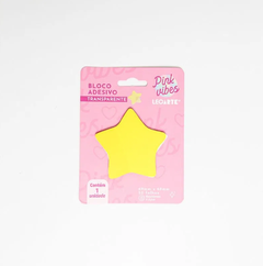 Bloco adesivo Pink Vibes Transparente estrela 69mm x 69mm 50F