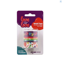 Washi Tape Love Is Love Abstrato 15Mmx3M 3 Und