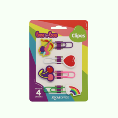 Clipes Love Is Love Cupido 5 Cm Blister C/ 4 Und