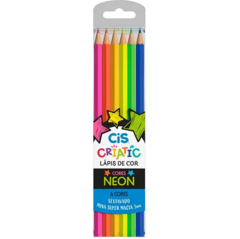 Lápis de cor Cis Criartic Neon com 6 cores