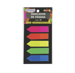 Marcador de páginas seta - neon - 5 cores Brw