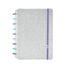 Caderno Inteligente Médio Lets Glitter Silver 2.0