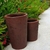 Kit Vaso Planta Redondo Escovado Jardim Polietileno 2uni