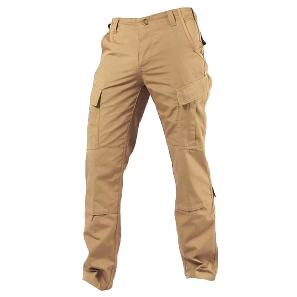 Pantalon De Ripstop Tactico Corte Acu Beige Arena Algodon Poliester