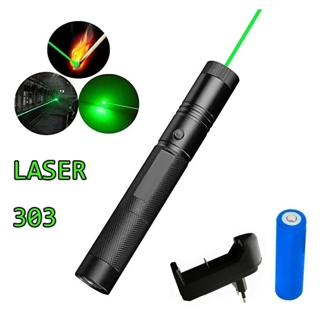 GENERICO Laser Puntero Verde Astronómico Batería 10.000 Mw + Llave