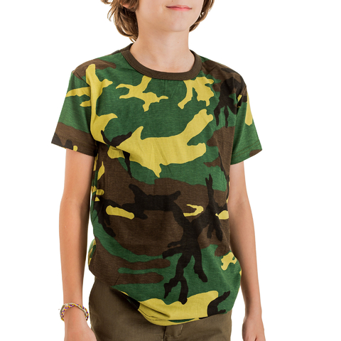 Remera Camufladas Para Niños Manga Corta