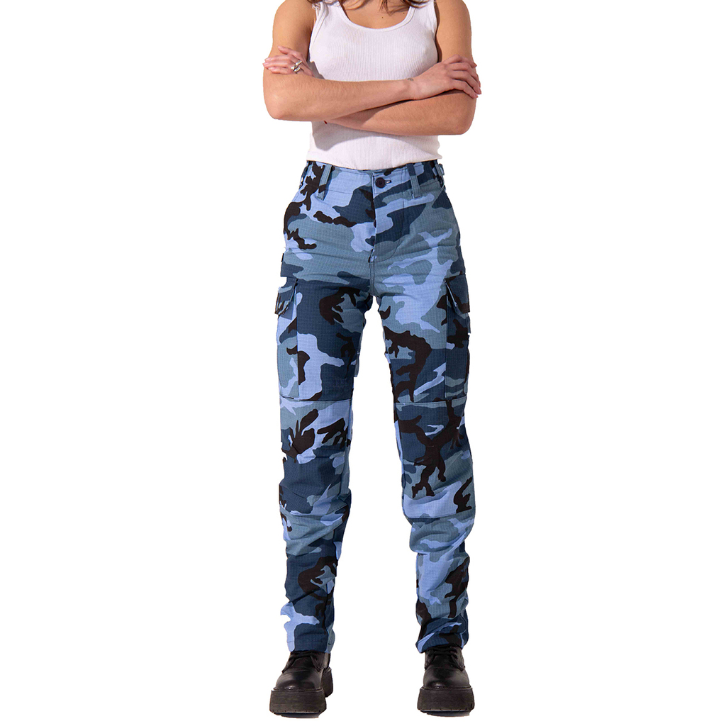 Pantalon camuflado azul hombre hotsell
