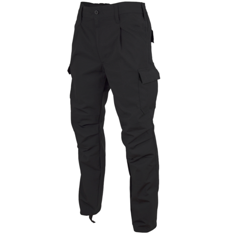 Pantalón De Ripstop Táctico Corte Bdu Negro Algodón/poliéster