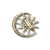 Broche lua e sol strass dourado - comprar online