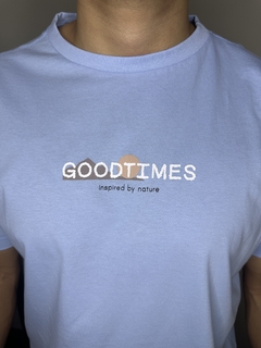 CAMISETA BÁSICA NATURE GOOD TIMES - AZUL na internet