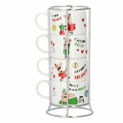 SET 4 TAZAS BIALETTI PORCELANA APLILABLES (ITALIA) - comprar online