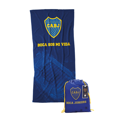 Toallón microfibra con mochila Boca Juniors Equipos