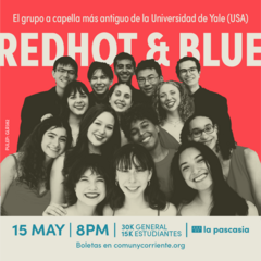 REDHOT & BLUE: GRUPO A CAPELLA DE LA UNIVERSIDAD DE YALE - 15 DE MAYO