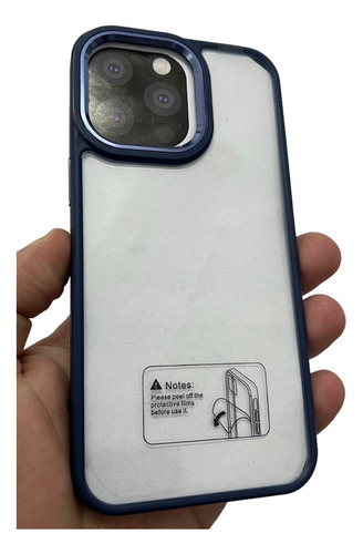 Funda Transparente Borde Cromado Para iPhone 15 Pro Max