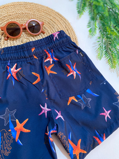 Short tactel fundo do mar premium - Lê Petit Kids