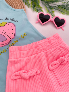 Conjunto moranguinho rosa neon - Lê Petit Kids