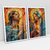 Quadro Decorativo A Luz Divina Jesus e Maria Kit com 2 Quadros