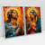 Imagem do Quadro Decorativo A Luz Divina Jesus e Maria Kit com 2 Quadros