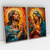 Quadro Decorativo A Luz Divina Jesus e Maria Kit com 2 Quadros - comprar online