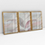 Quadro Decorativo Abstact Pink Leaves Kit de 3 Quadros - loja online