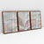 Quadro Decorativo Abstact Pink Leaves Kit de 3 Quadros na internet