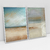 Quadro Decorativo Abstract Beach Soft Tones Praia Abstrata em Tons Suaves - Kit de 2 Quadros