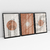 Quadro Decorativo Abstract Boho Art Marrom Terracota - Kit com 3 Quadros na internet