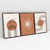 Quadro Decorativo Abstract Boho Art Marrom Terracota - Kit com 3 Quadros - comprar online