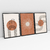 Quadro Decorativo Abstract Boho Art Marrom Terracota - Kit com 3 Quadros na internet