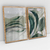 Quadro Decorativo Abstract Nature Green Leaves Kit de 2 Quadros - comprar online