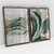 Quadro Decorativo Abstract Nature Green Leaves Kit de 2 Quadros na internet