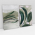 Imagem do Quadro Decorativo Abstract Nature Green Leaves Kit de 2 Quadros