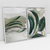 Quadro Decorativo Abstract Nature Green Leaves Kit de 2 Quadros