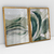 Quadro Decorativo Abstract Nature Green Leaves Kit de 2 Quadros - loja online