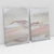 Imagem do Quadro Decorativo Abstract Soft Pink and White Landscape Kit com 2 Quadros