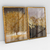 Quadro Decorativo Abstrato Árvore em Tons de Marrom e Bege com Dourado Kit de 2 Quadros - loja online