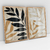 Quadro Decorativo Abstrato Botânico Folhas em Tons Pastéis Amarelados - 62A+62B - Uillian Rius - Kit com 2 Quadros - comprar online