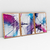 Quadro Decorativo Abstrato Britto QB248 - Kit com 3 Quadros - comprar online