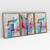 Quadro Decorativo Abstrato Britto QB253 - Kit com 3 Quadros - loja online