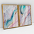 Quadro Decorativo Abstrato Camadas Suaves em Rosa e Azul - Rod - loja online