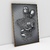 Quadro Decorativo Abstrato Casal Love Heart Metal Gray - loja online