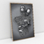 Quadro Decorativo Abstrato Casal Love Heart Metal Gray - comprar online