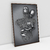 Quadro Decorativo Abstrato Casal Love Heart Metal Gray - Bimper - Quadros Decorativos