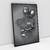 Quadro Decorativo Abstrato Casal Love Heart Metal Gray - loja online