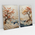Quadro Decorativo Abstrato Coast Wisdom Tree Kit com 2 Quadros na internet