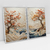 Quadro Decorativo Abstrato Coast Wisdom Tree Kit com 2 Quadros - Bimper - Quadros Decorativos