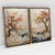 Quadro Decorativo Abstrato Coast Wisdom Tree Kit com 2 Quadros - loja online