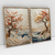 Imagem do Quadro Decorativo Abstrato Coast Wisdom Tree Kit com 2 Quadros