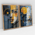 Quadro Decorativo Abstrato Dramatic Geometric Night Kit de 2 Quadros - comprar online