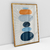 Quadro Decorativo Abstrato Equilibrium Stones Azul e Laranja - Vitor Costa - loja online
